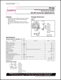 FP106 datasheet: PNP epitaxial planar silicon transistor + schottky barrier diode, DC-DC convertor application FP106