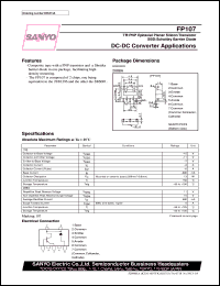 FP107 datasheet: PNP epitaxial planar silicon transistor + schottky barrier diode, DC-DC convertor application FP107