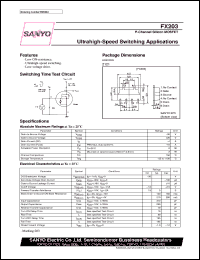 FX203 datasheet: P-channel silicon MOSFET, ultrahigh-speed switching application FX203
