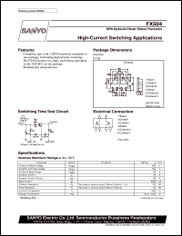 FX504 datasheet: NPN epitaxial silicon transistor, high-current switching application FX504