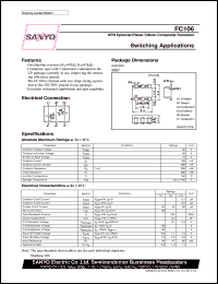 FC106 datasheet: NPN epitaxial planar silicon composite transistor, switching application FC106