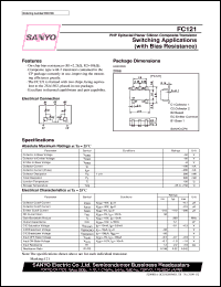 FC121 datasheet: PNP epitaxial planar silicon transistor, switching application FC121