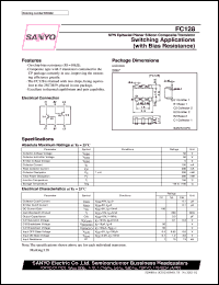 FC128 datasheet: NPN epitaxial planar silicon composite transistor, switching application FC128