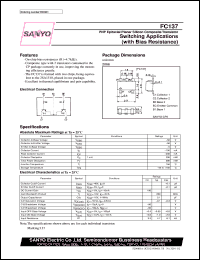 FC137 datasheet: PNP epitaxial planar silicon composite transistor, switching application FC137