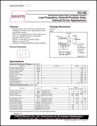 FC139 datasheet: NPN epitaxial planar silicon composite transistor, driver application FC139