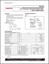 FC150 datasheet: PNP/NPN epitaxial planar silicon composite transistor, driver application FC150
