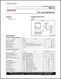 FW113 datasheet: P-channel silicon MOS FET, S/W load application FW113