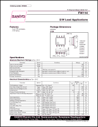 FW114 datasheet: P-channel silicon MOS FET, S/W load application FW114
