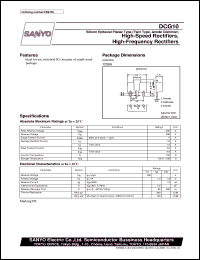 DCG10 datasheet: Silicon epitaxial planar diode, high-frequency rectifier DCG10