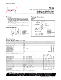 FC133 datasheet: PNP epitaxial planar silicon composite transistor, switching application FC133