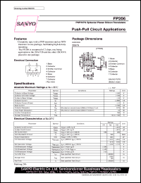 FP206 datasheet: NPN/PNP epitaxial planar silicon composite transistor, push-pull circuit application FP206