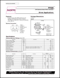 FP208 datasheet: PNP epitaxial planar silicon composite transistor, driver application FP208