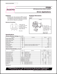 FP209 datasheet: PNP epitaxial planar silicon composite transistor, driver application FP209