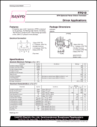 FP210 datasheet: NPN epitaxial planar silicon composite transistor, driver application FP210