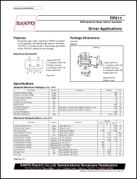 FP211 datasheet: NPN epitaxial planar silicon composite transistor, driver application FP211