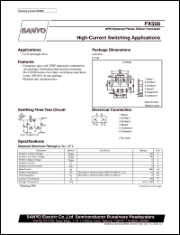 FX508 datasheet: NPN epitaxial planar composite silicon transistor, high-current switching application FX508