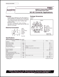 FX851 datasheet: P-channel silicon MOSFET + schottky barrier diode, DC-DC convertor application FX851