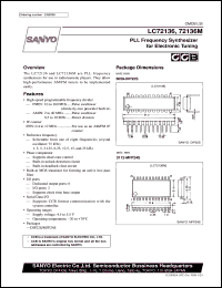 LC72136 datasheet: PLL frequency synthesizer for electronic tuning LC72136
