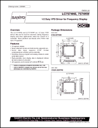 LC7574NE datasheet: 1/2 duty VFD driver for frequency display LC7574NE