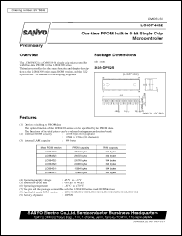 LC86P4332 datasheet: 8-bit single chip microcontroller LC86P4332