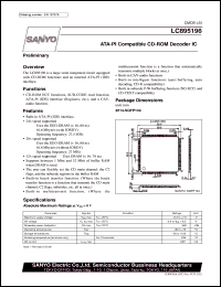 LC895196 datasheet: ATAPI compatible CD-ROM decoder IC LC895196