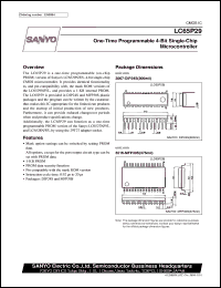 LC65P29 datasheet: One-time programmable 4-bit singl-chip microcontroller LC65P29