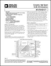 AD1376 datasheet: Complete, High Speed 17s to 16-Bit A/D Converter AD1376