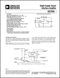 AD22050 datasheet: Single-Supply Sensor Interface Amplifier AD22050
