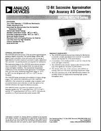 AD5215 datasheet: 12-Bit Successive Approximation High Accuracy A/D Converters AD5215