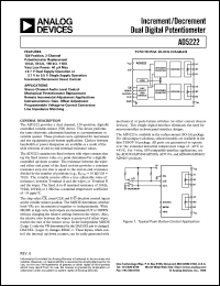 AD5222 datasheet: Dual, Increment/Decrement Digital Potentiometer AD5222