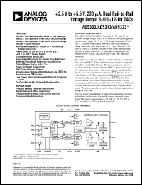 AD5303 datasheet: 2.5 V to 5.5 V, 230 µA Dual Rail-to-Rail, Voltage Output 8-Bit DAC in a 16-Lead TSSOP Package AD5303