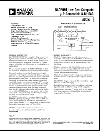 AD557 datasheet: Voltage-output 8-bit digital-to-analog converter, including output amplifier, full microprocessor interface and precision AD557