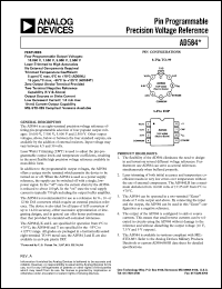 AD584 datasheet: Pin Programmable Precision Voltage Reference AD584