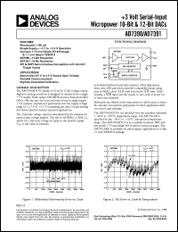 AD7390 datasheet: +3/+5 Volt Serial-Input Micropower 12-Bit DAC AD7390