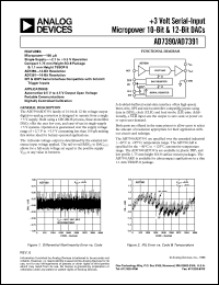 AD7391 datasheet: +3/+5 Volt Serial-Input Micropower 10-Bit DAC AD7391