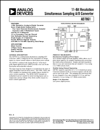 AD7861 datasheet: 11-Bit Resolution Simultaneous Sampling ADC AD7861