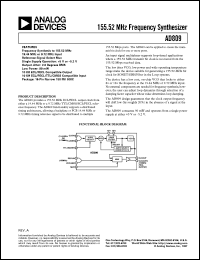 AD809 datasheet: 155.52 MHz Frequency Synthesizer AD809