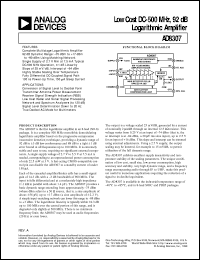 AD8307 datasheet: Low Cost DC-500 MHz, 92 dB Logarithmic Amplifier AD8307