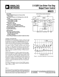 AD8323 datasheet: +5V CATV Line Driver Fine Step AD8323