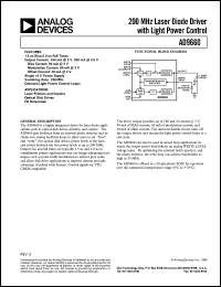 AD9660 datasheet: 200 MHz Laser Diode Driver with Light Power Control AD9660