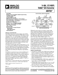 AD9764 datasheet: 14-Bit, 100 MSPS+ TxDAC® D/A Converter AD9764