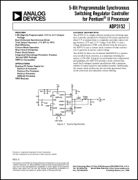 ADP3152 datasheet: Synchronous Switching Regulator Controller ADP3152