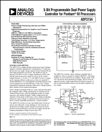 ADP3154 datasheet: VRM 8.2/3/4 Buck Controller With One Linear Controllers ADP3154