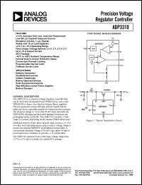 ADP3310 datasheet: Precision Voltage Regulator Controller ADP3310