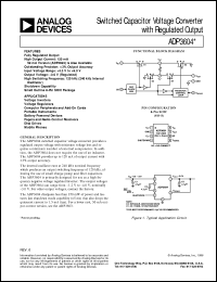 ADP3604 datasheet: Switched Capacitor Voltage Converter w/Regulated Output - up to 120mA ADP3604