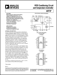 ADT70 datasheet: PRTD Conditioning Circuit and Temperature Controller ADT70