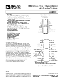SSM2000 datasheet: HUSH Stereo Noise Reduction System with Adaptive Threshold SSM2000