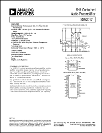 SSM2017 datasheet: Self-Contained Audio Preamplifier SSM2017