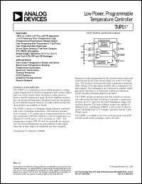TMP01 datasheet: Low Power, Programmable Temperature Controller (Temperature Sensor) TMP01