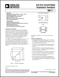 TMP17 datasheet: Low Cost, Current Output Temperature Transducer TMP17